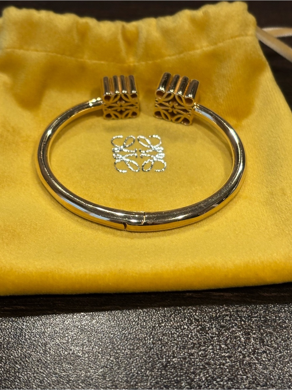 Loewe Anagram Gold Over Sterling Silver Bracelet - Picture 5 of 7